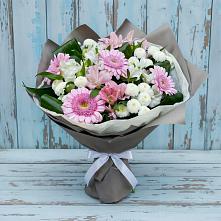 Букет цветов из:  Герберы, Альстромерии и Хризантемы в Арчединской
