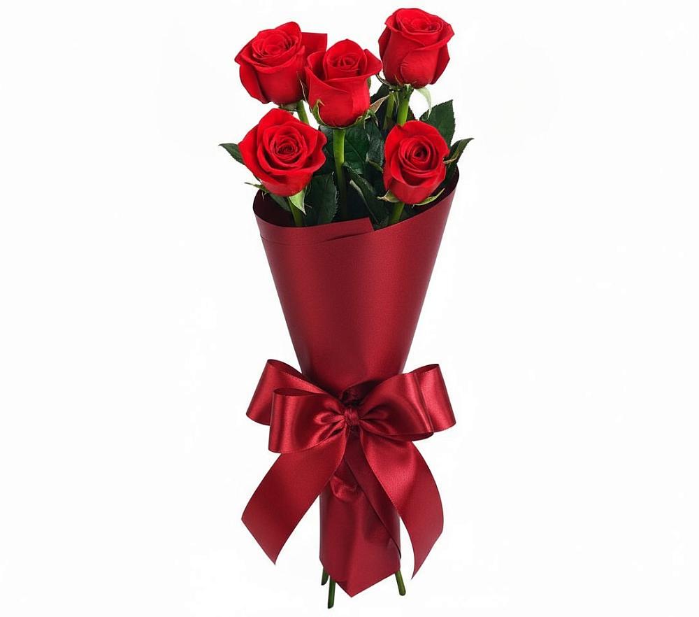 Букет 5 Красных роз Эдлесс Лав в Арчединской