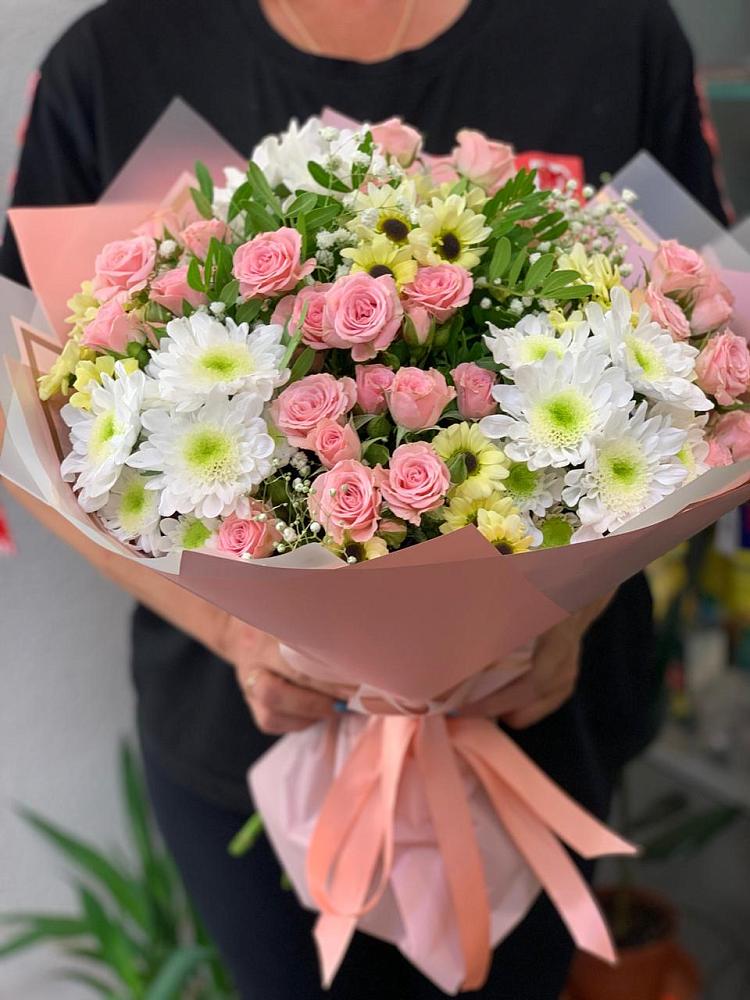 Букет цветов из: Розы и Хризантемы в Арчединской