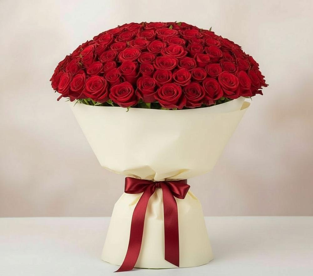 Букет 101 Красная роза Милано в Арчединской