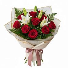 Букет цветов из:  Лилии и Розы #REPLACE_PRED# Арчединской