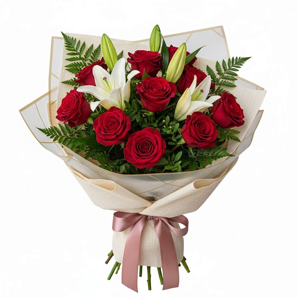 Букет цветов из: Лилии и Розы в Арчединской