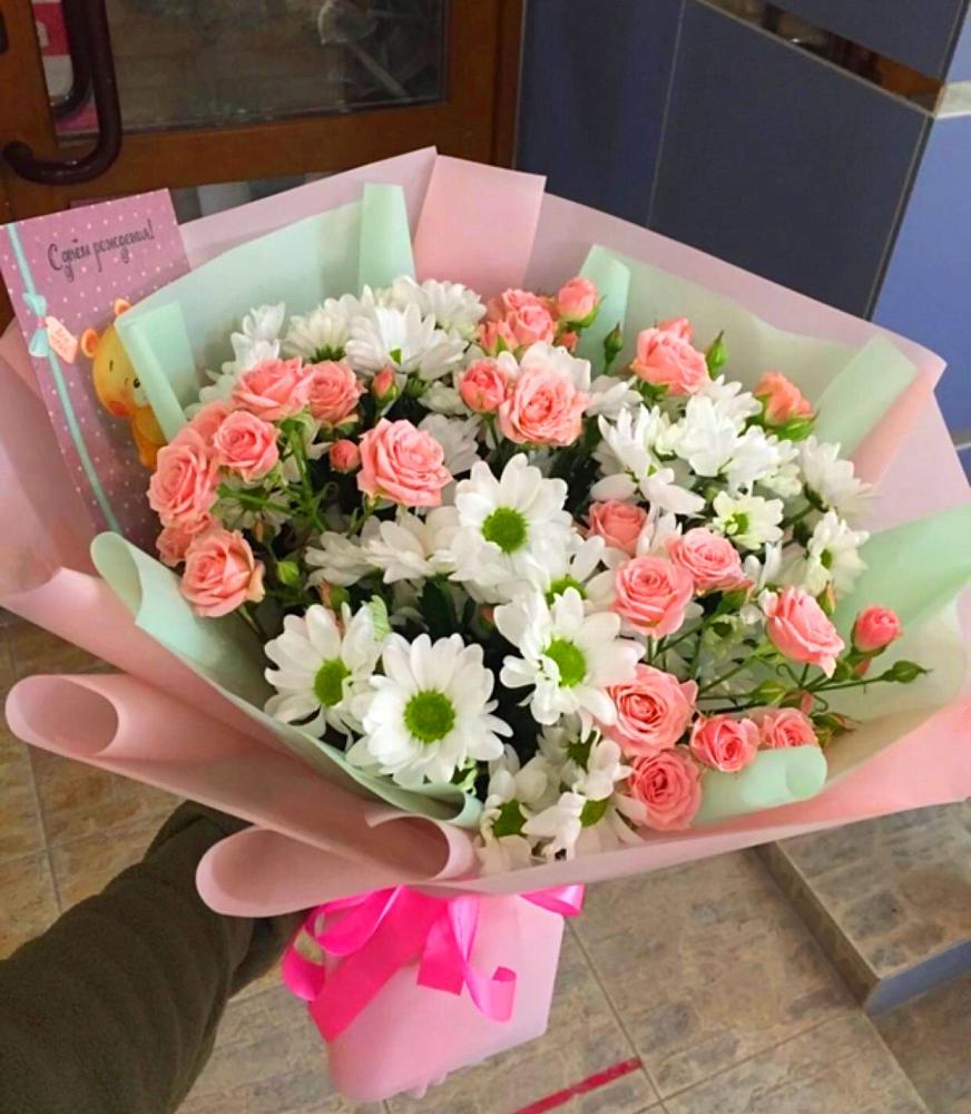 Букет цветов из: Розы и Хризантемы в Арчединской