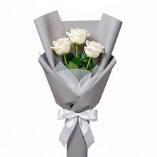 Букет 3 белые розы #REPLACE_PRED# Арчединской
