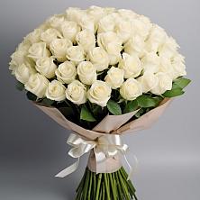 Букет 101 беля роза Белоснежка в Арчединской