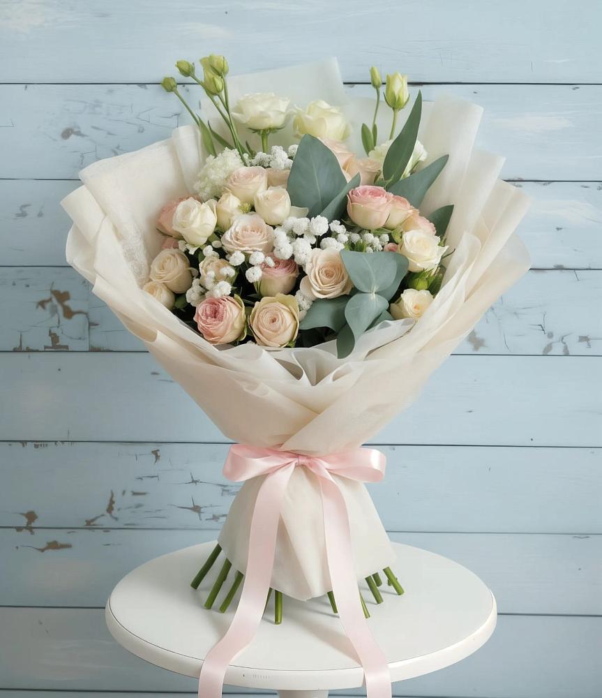 Букет цветов из: Розы и Лизиантусы в Арчединской