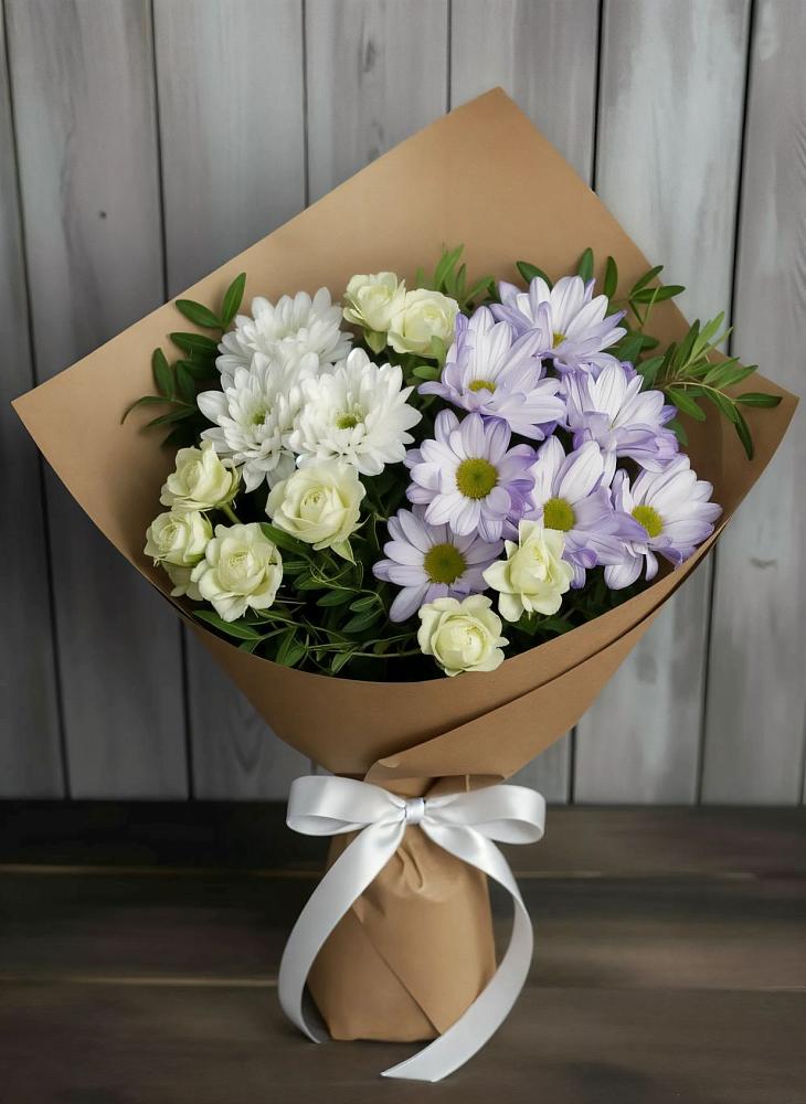 Букет цветов из: Хризантемы и Розы в Арчединской